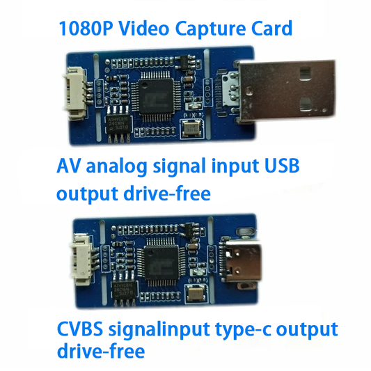 XingZers 1080P Analog Video AV CVBS S Video to USB and USB Type C UVC Capture Module