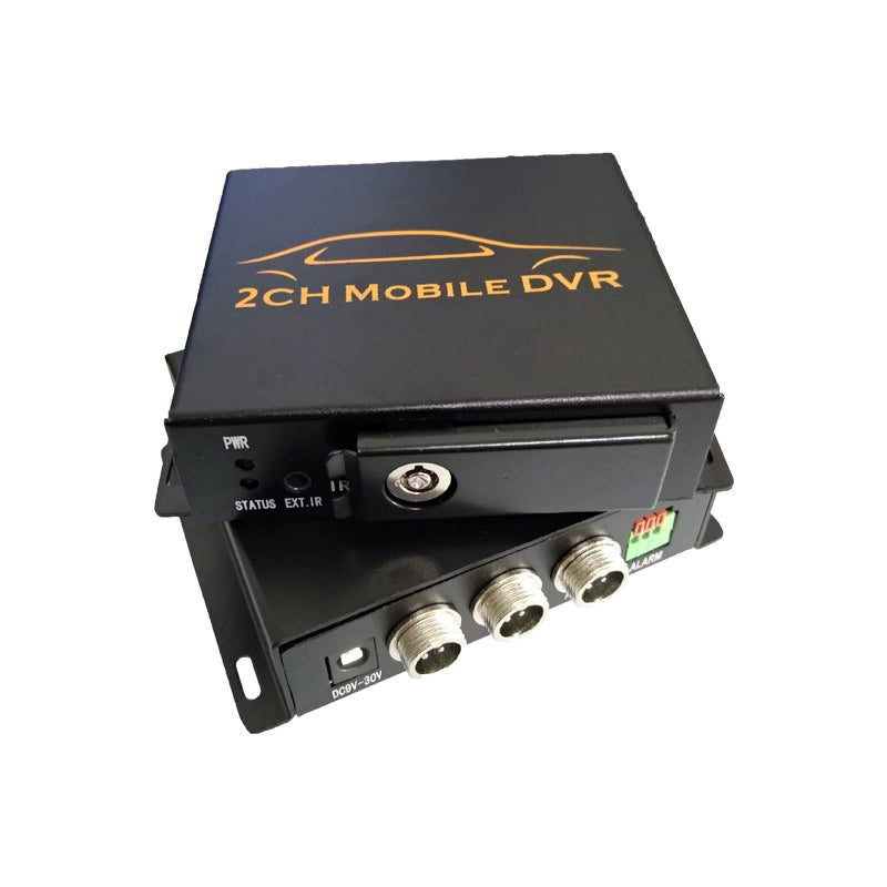 XingZers XZSDR-D2C vehicle DVR recorder showing ignition recording feature and SD card storage capability