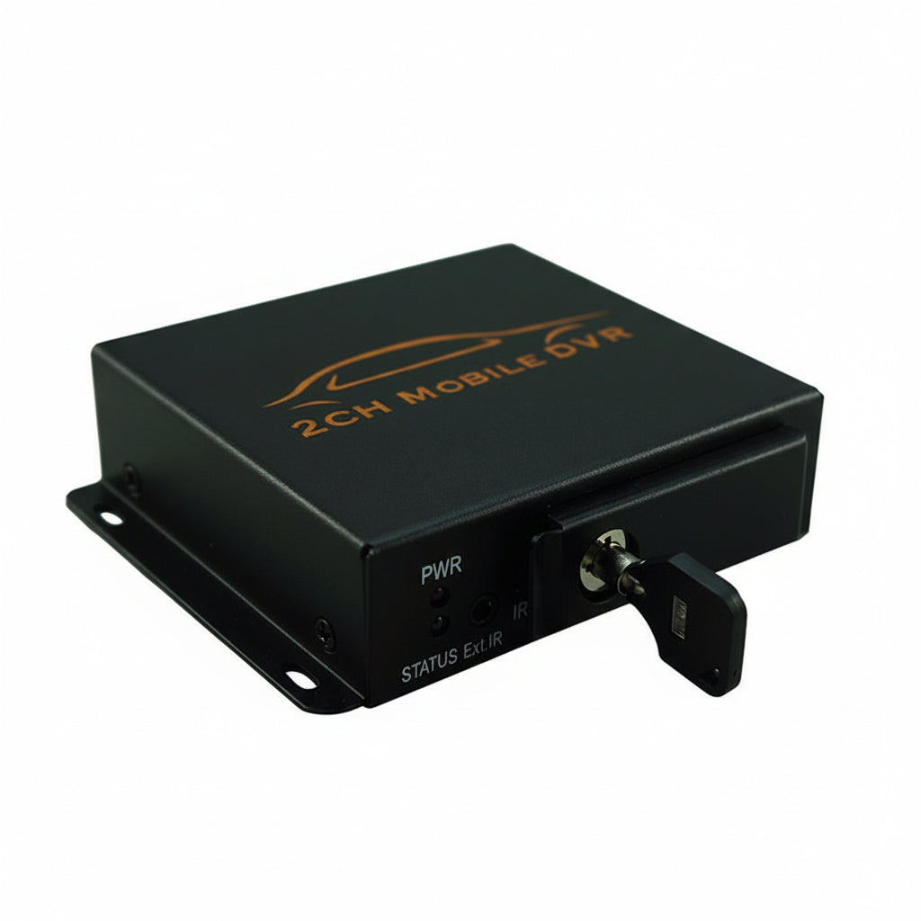 XingZers XZSDR-D2C dual-channel taxi DVR with 256GB SD card support and aviation-grade connectors