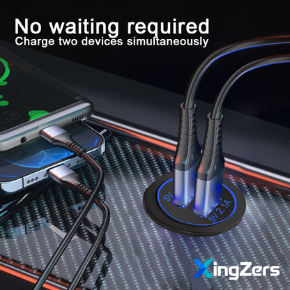 XingZers XZS-VC-A19 Dual USB Car Charger No Waiting Dual-Port Output Feature Highlight