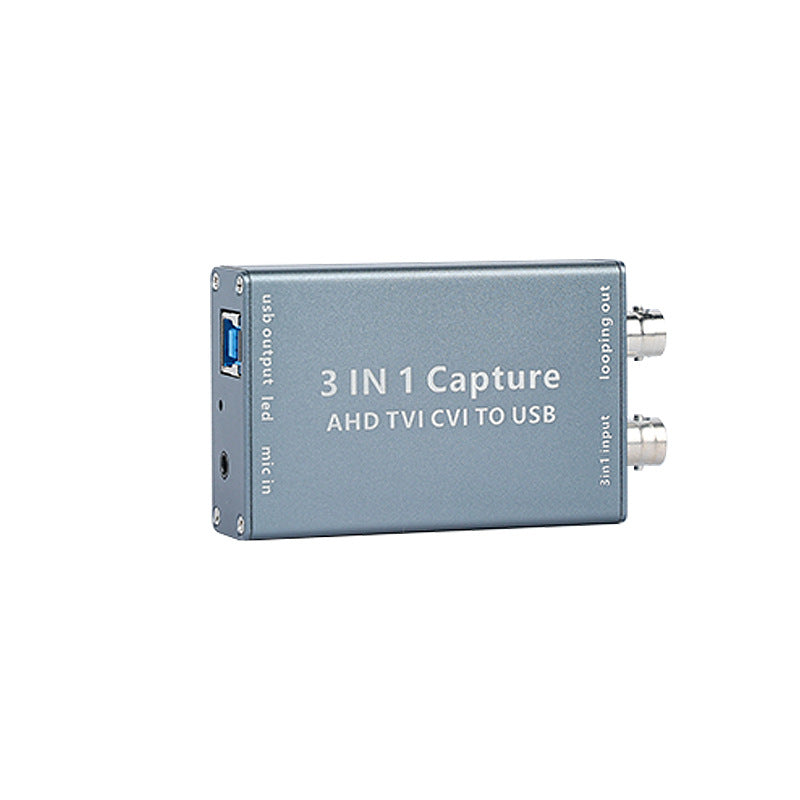 XingZers Video Capture Card Back Panel - USB Output and AHD TVI CVI Input Ports for Multi-Format Camera Connection