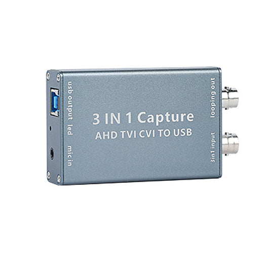 XingZers XZSCC-A2U 3-in-1 AHD TVI CVI to USB 3.0 Video Capture Card, 1080P 30FPS BNC Loop Out Driver-Free UVC for Security Camera Live Streaming