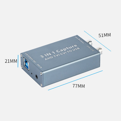 XingZers Video Capture Card Connection Diagram - Easy Setup Guide for AHD TVI CVI to USB Conversion