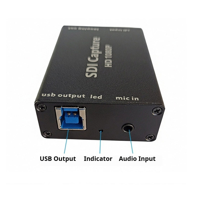 XingZers Portable SDI Video Capture Card 1080P 60fps USB Powered Lightweight Design for PC Laptop Smartphone