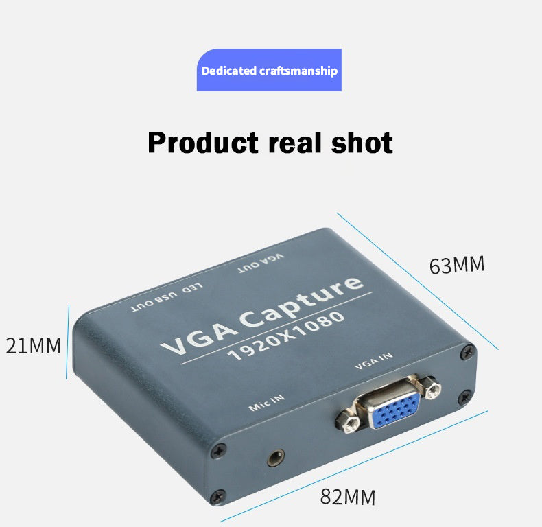 VGA to USB 3.0 Video Capture Card with Loop Out, 1080P 30FPS, Driver Free UVC UAC for Medical Imaging, Industrial Camera and Live Streaming - 产品详情图 12