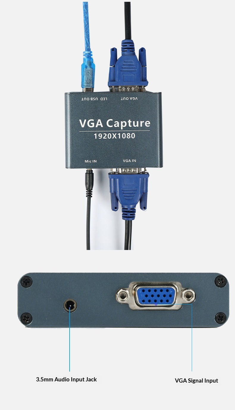 VGA to USB 3.0 Video Capture Card with Loop Out, 1080P 30FPS, Driver Free UVC UAC for Medical Imaging, Industrial Camera and Live Streaming - 产品详情图 13