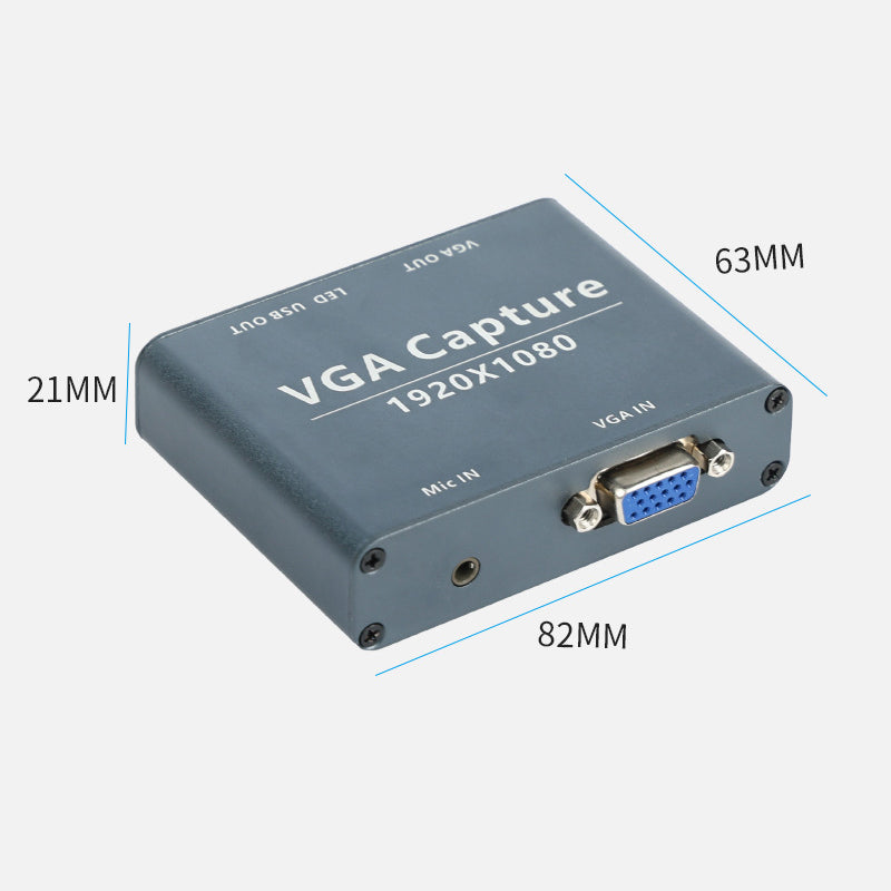 Carte d'acquisition vidéo VGA vers USB 3.0 avec sortie en boucle, 1080p 30 ips, sans pilote UVC UAC pour l'imagerie médicale, les caméras industrielles et la diffusion en direct 