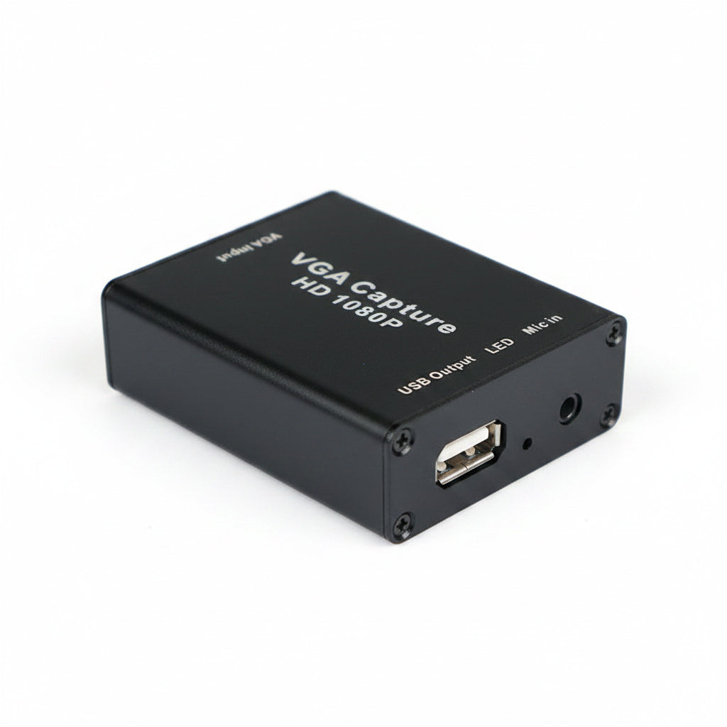 XingZers XZSCC-V2U VGA to USB 2.0 Video Capture Card, 1080P 30FPS 720P 60FPS Driver-Free UVC UAC, Audio Input for Medical Imaging Education Conference MonitoringCompatible